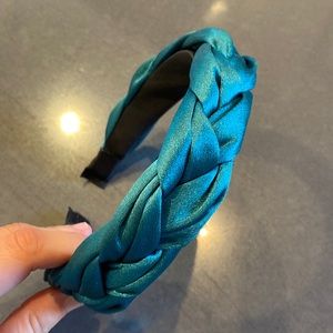 Braided teal headband